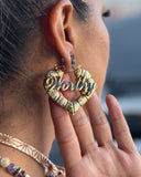 ‘Worthy’ Bamboo Hoops Gold