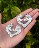 ‘Worthy’ Bamboo Hoops Silver (PRE-ORDER)