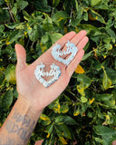 ‘Worthy’ Bamboo Hoops Silver (PRE-ORDER)