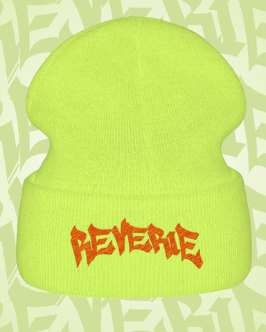 REVERIE “Graffiti” Beanie (Lime Green)