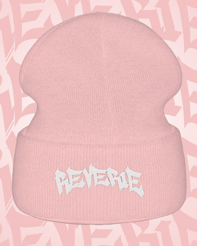 REVERIE “Graffiti” Beanie (Baby Pink)