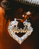‘Worthy’ Bamboo Hoops Silver