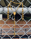 “Pray 4 L.A.” Gold Rosary