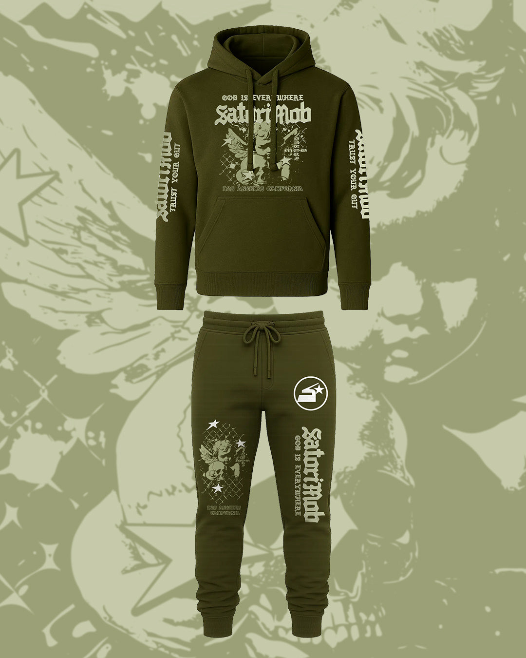 “God is Everywhere” Tracksuit (Camo-Green)