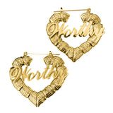 ‘Worthy’ Bamboo Hoops Gold